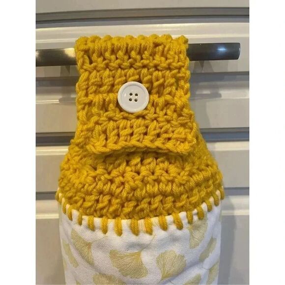 Crochet Top Kitchen Towel- Follow your dreams. They know the way. - Picture 2 of 3